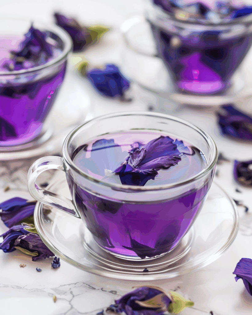 Brazilian Mounjaro Elixir: A Colorful Detox Drink for Weight-Loss & Wellness 3 Brazilian Mounjaro Elixiri wellness drink in glass turning purple