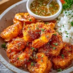 Crispy Buffalo Shrimp served with dipping sauce